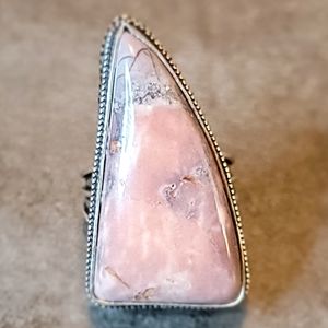 Native Sterling Silver Tiffany Stone Gemstone Ring Size 9 Boho